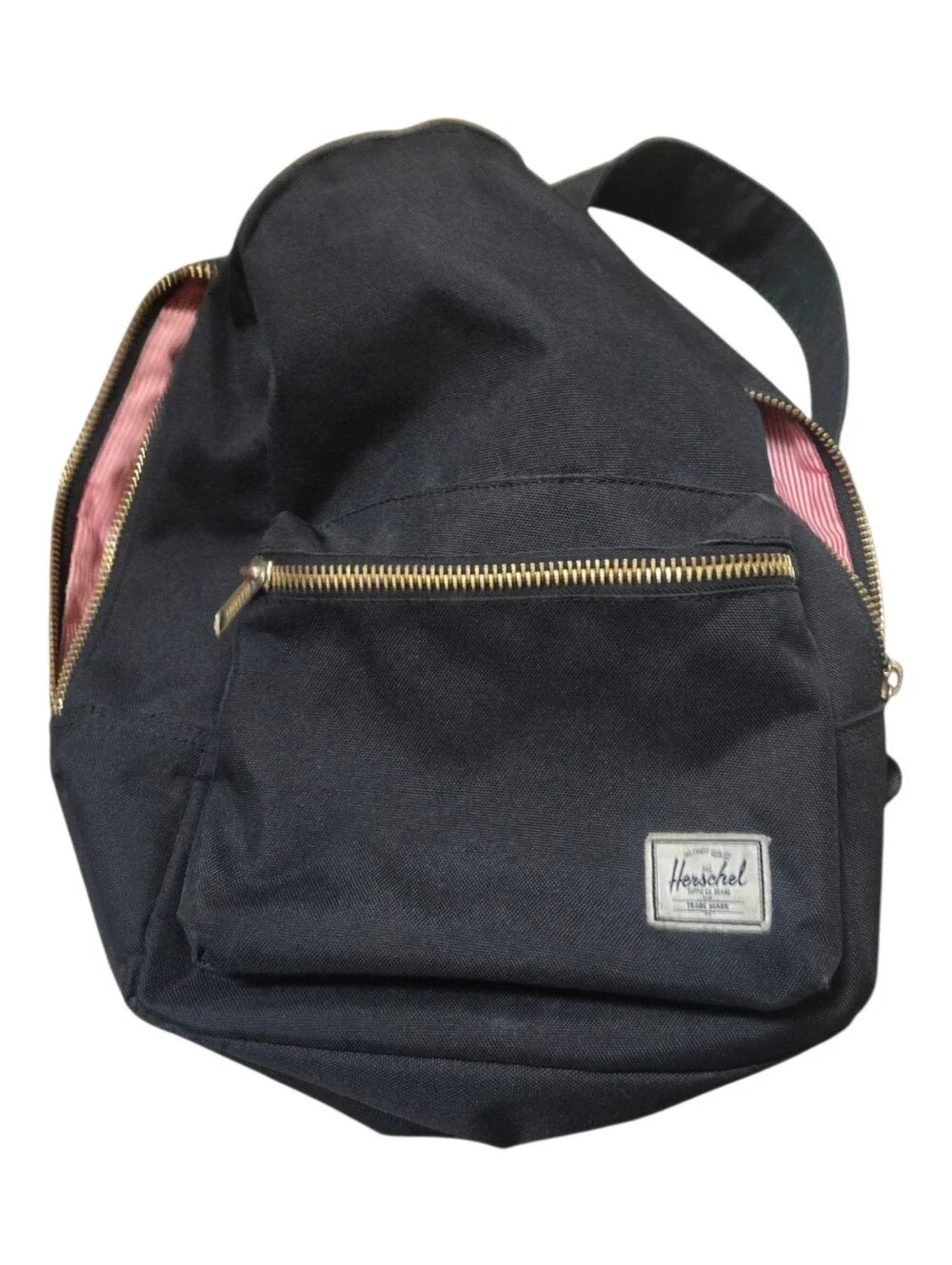 Herschel Classic Black Backpack with Red Stripe Lining